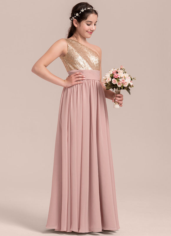 Robe Trapèze Brillance Rosée - gallery 1