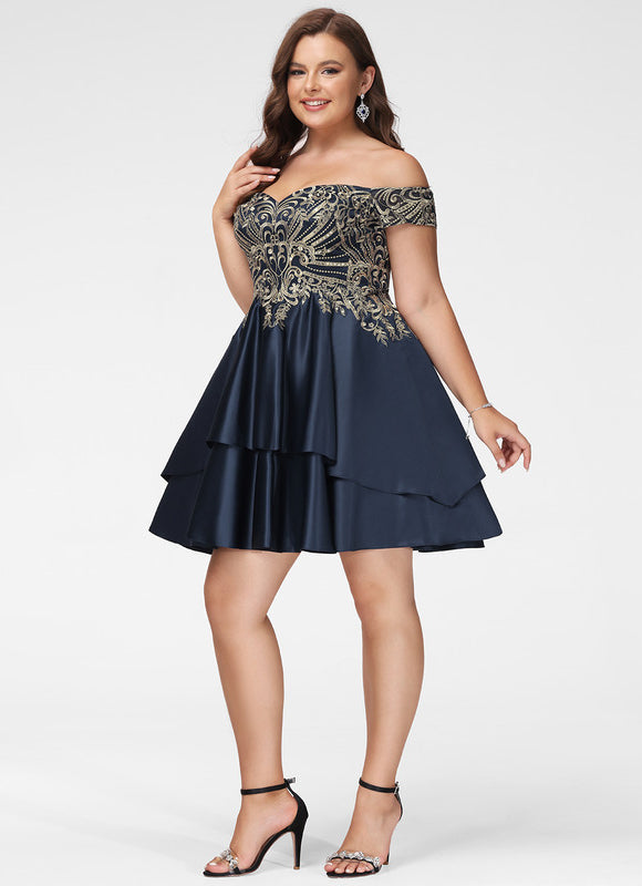 Robe Trapèze Satinée Ébène - gallery 7