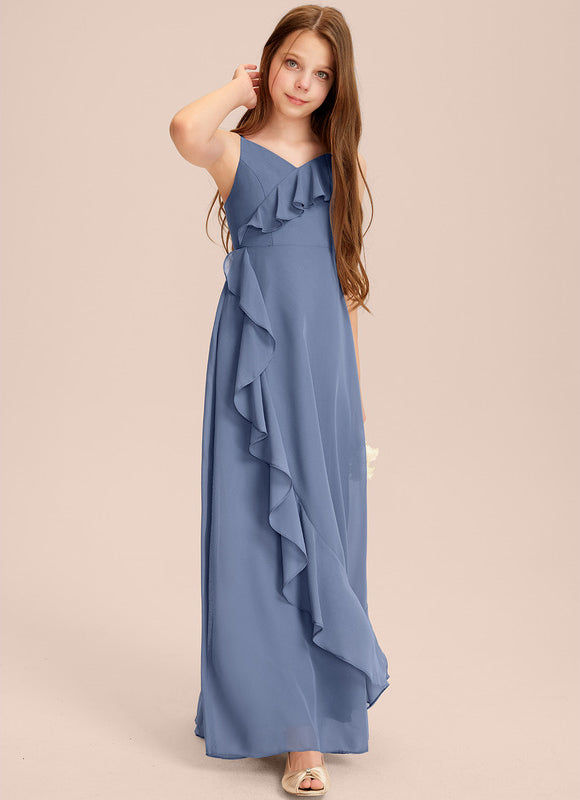 Robe Trapèze Bleu Céleste Aérien - gallery 2