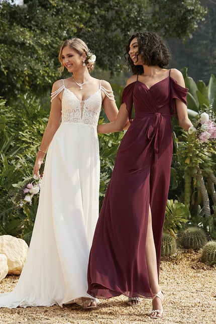 Robe Trapèze De Mariée Aérienne - gallery 8