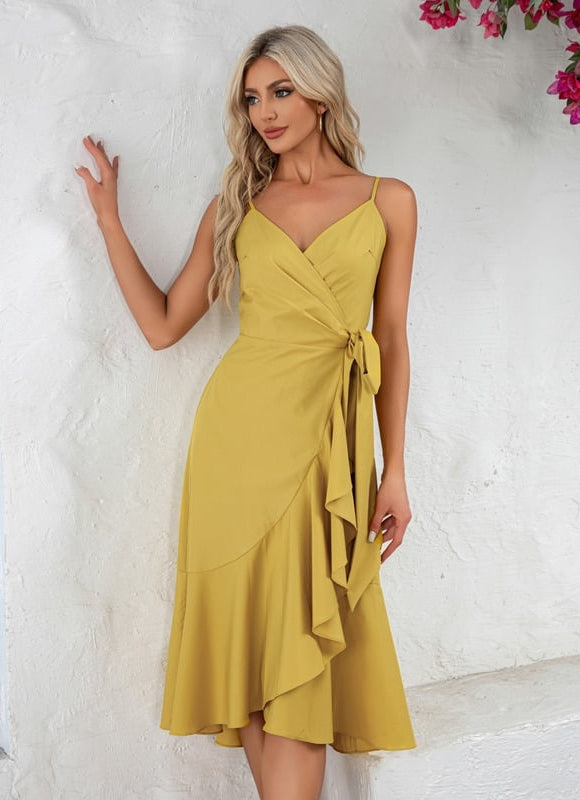 Robe Trapèze Jaune Solaire - gallery 1