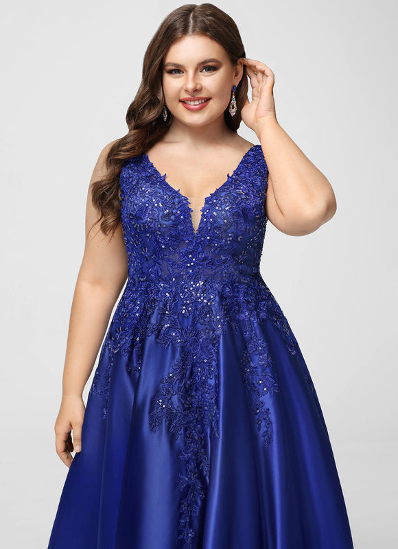 Robe Trapèze Satin Bleu Mystique - gallery 7