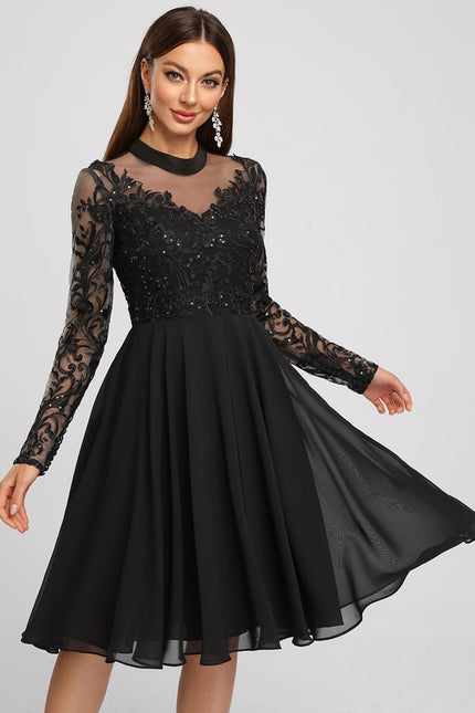 Robe Trapèze Éclat Argenté - gallery 3