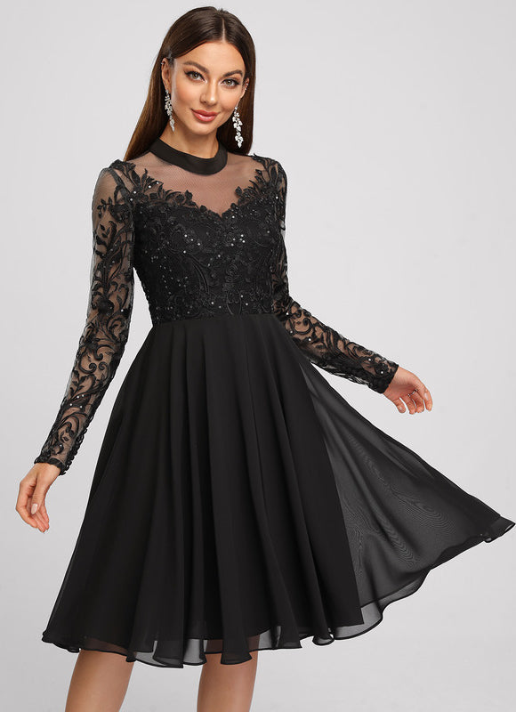Robe Trapèze Éclat Argenté - gallery 3