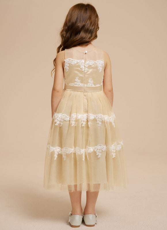 Robe Trapèze Rêve Doré Éthéré - gallery 7
