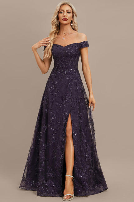 Robe Trapèze Élégance Violette - gallery 1