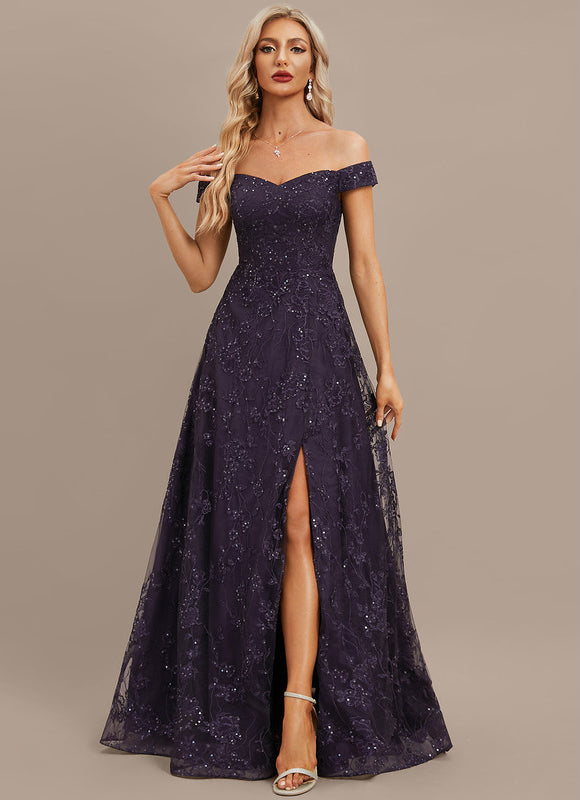 Robe Trapèze Élégance Violette - gallery 1