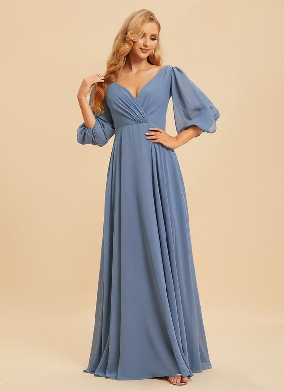 Robe Trapèze Mousseline Fendue - gallery 4