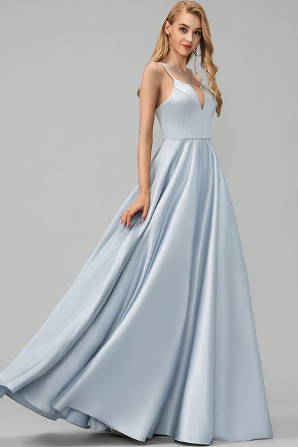 Robe Trapèze Éclat Satiné Doré - gallery 3