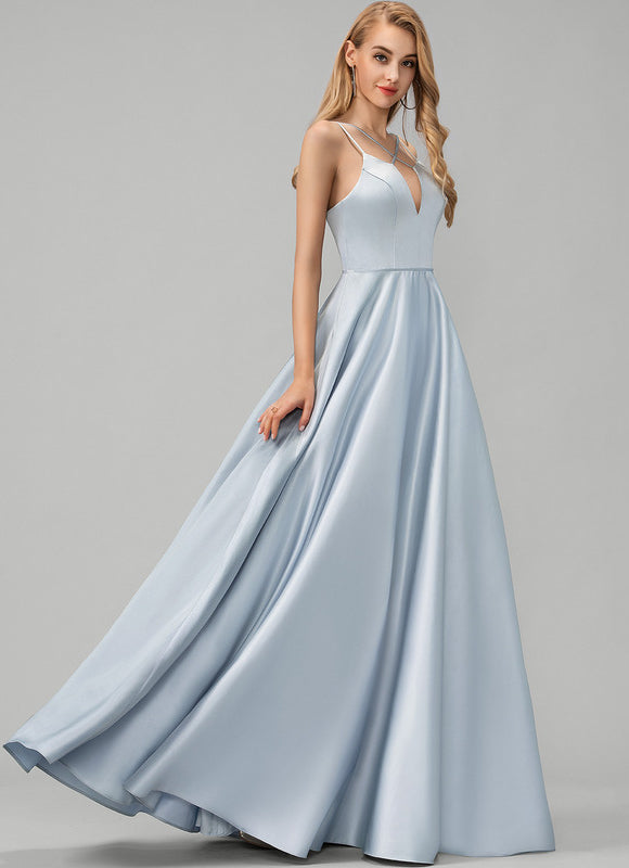 Robe Trapèze Éclat Satiné Doré - gallery 3