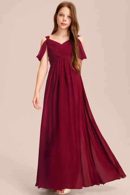 Robe Trapèze Rouge Velours Flottant - gallery 2