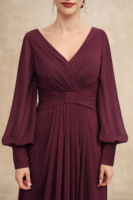 Robe Trapèze Violet Élégant Fluidité - gallery 6
