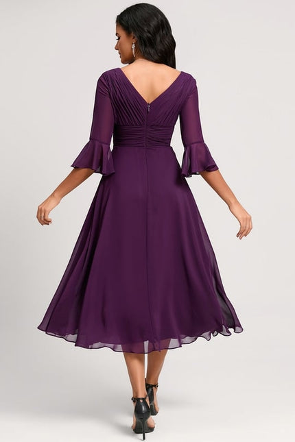 Robe Trapèze Florale Marine - gallery 9