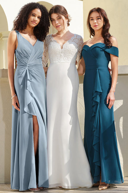 Robe Trapèze Mousseline Fendue - gallery 7