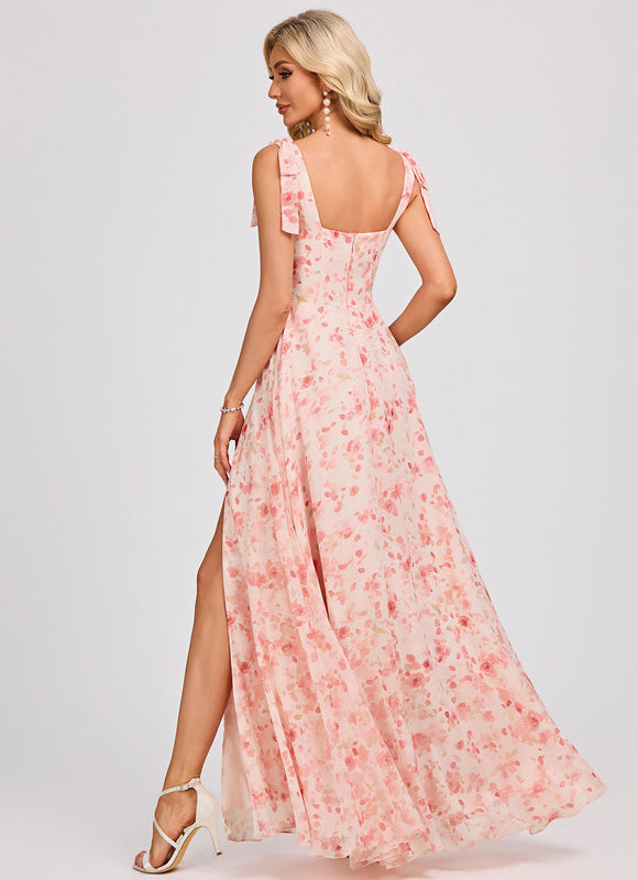Robe Trapèze Élégante Vert Clair - gallery 5