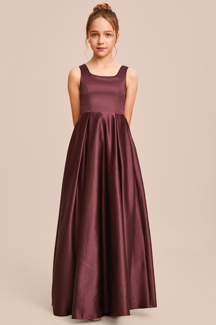 Robe Trapèze Satin Ciel Doux