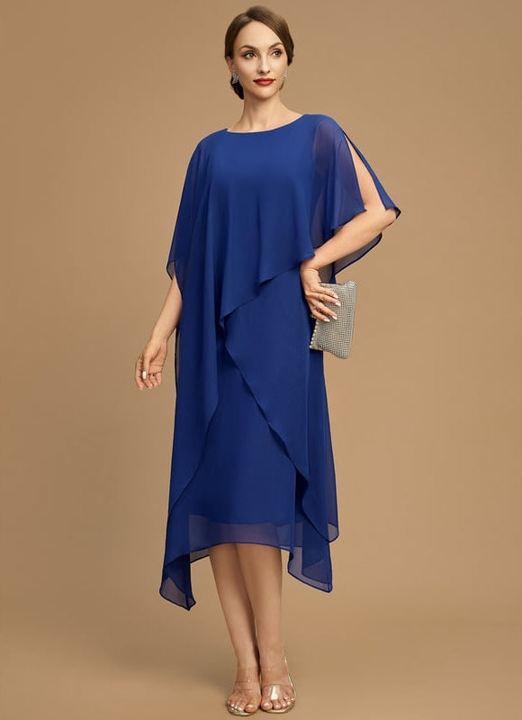 Robe Trapèze Vague Saphir - gallery 4