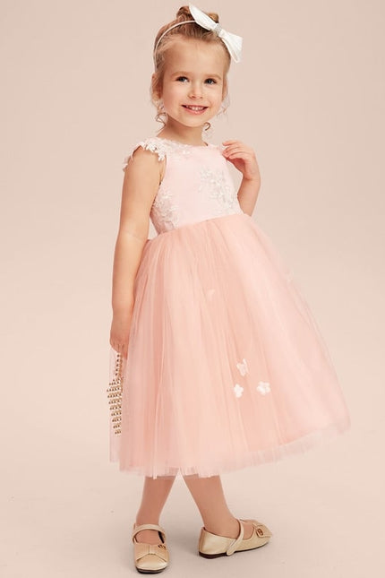 Robe Trapèze Fleurie Pêche - gallery 1