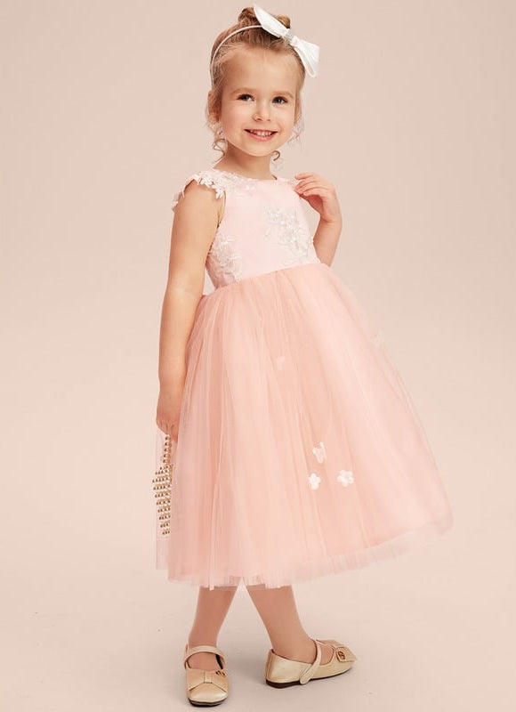 Robe Trapèze Fleurie Pêche - gallery 1