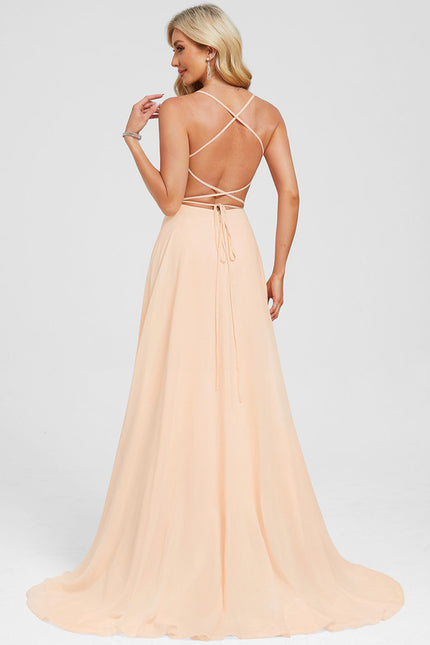 Robe Trapèze Peach Élégance Flottante - gallery 4