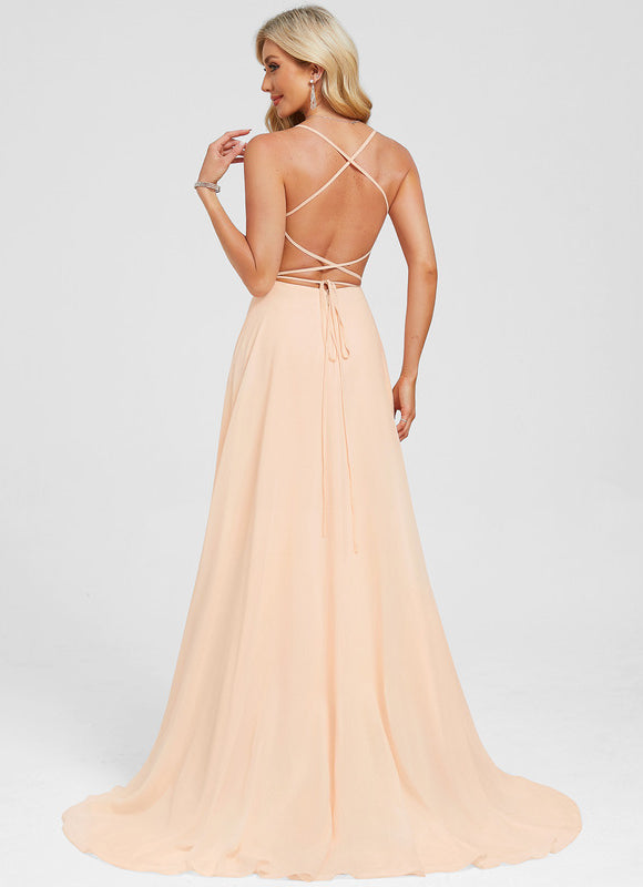 Robe Trapèze Peach Élégance Flottante - gallery 4