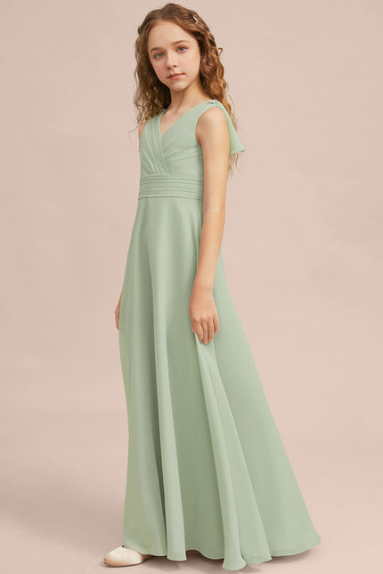 Robe Trapèze Vert Doux Éclat - gallery 2