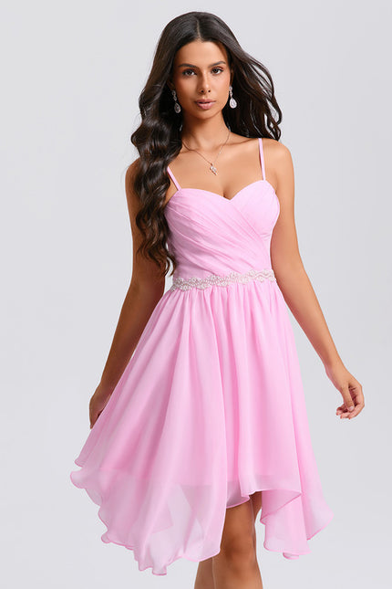 Robe Trapèze Rose Aérée - gallery 2