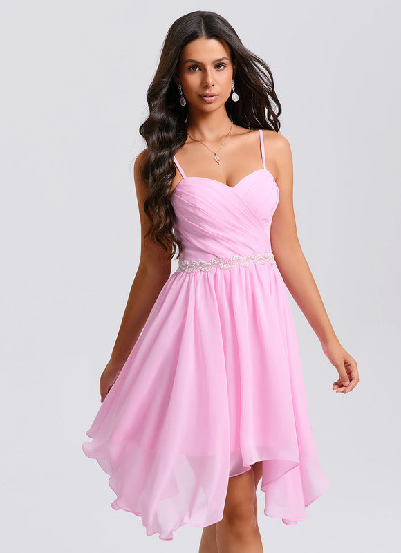 Robe Trapèze Rose Aérée - gallery 2