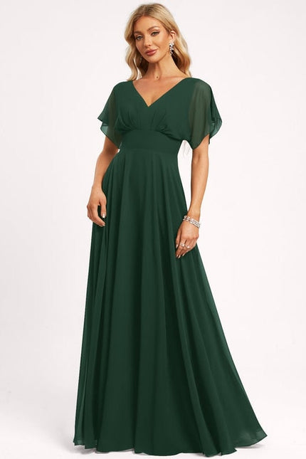 Robe Trapèze Longue Beige Élégante