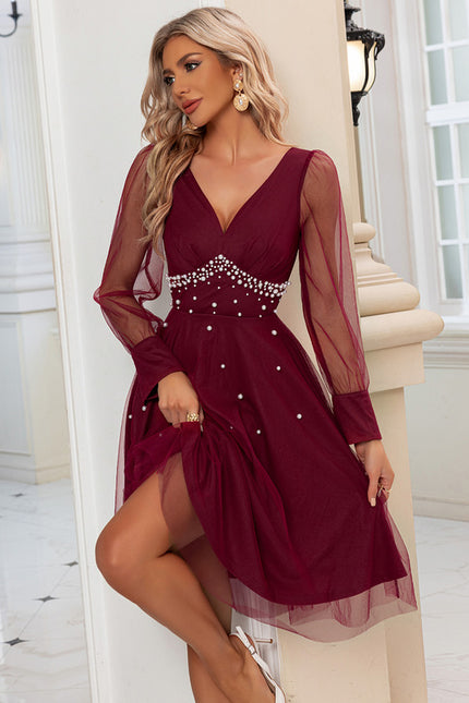 Robe Trapèze Cerise Lumineuse - gallery 5