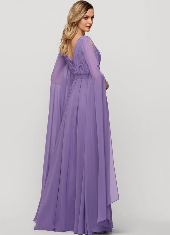 Robe Trapèze Élégante Mousseline - gallery 2
