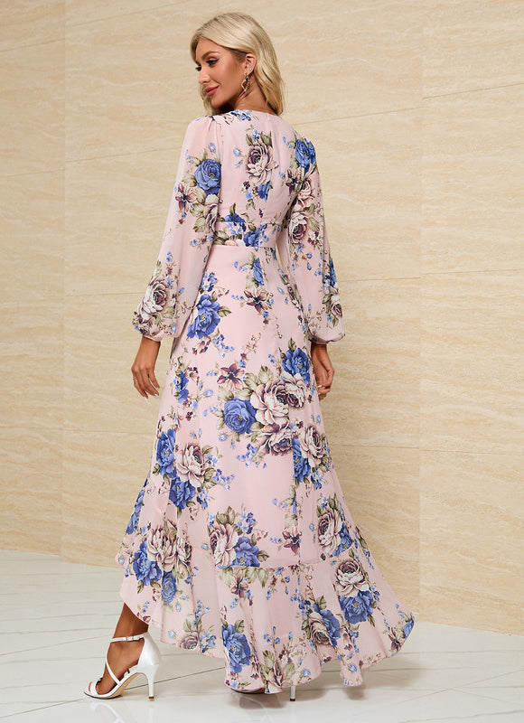 Robe Trapèze Florale Évoquée - gallery 1