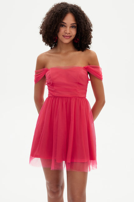 Robe Trapèze Fuchsia Envoûtante - gallery 5