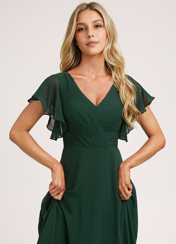 Robe Trapèze Mousseline Fendue - gallery 3