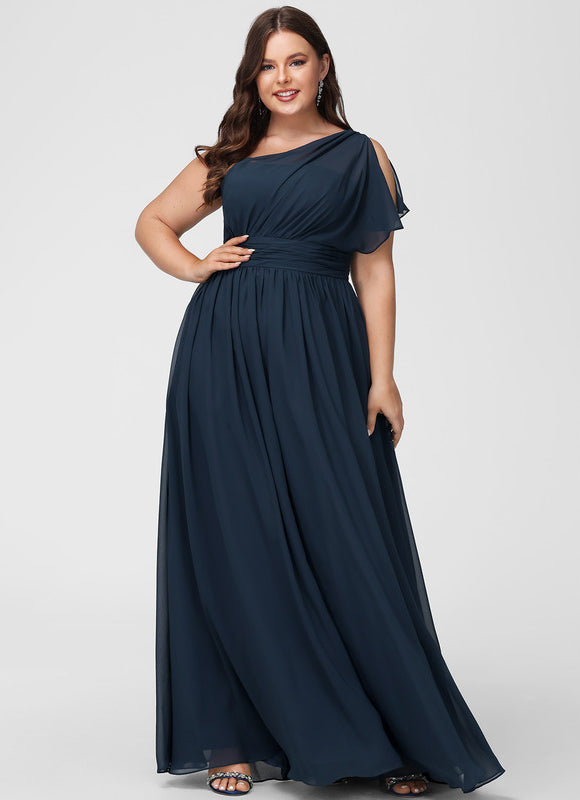 Robe Trapèze Asymétrique Beige - gallery 6