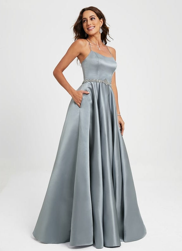 Robe Trapèze Satin Éclat Élégant - gallery 3