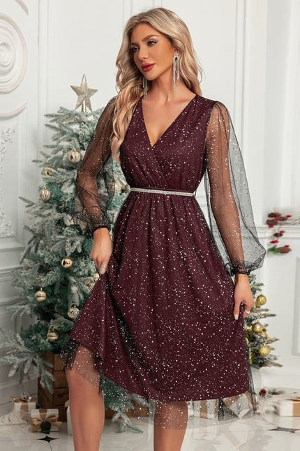 Robe Trapèze Tulle Rosée - gallery 4