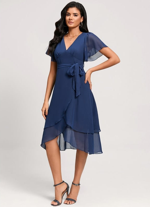 Robe Trapèze Flottante Verte - gallery 2