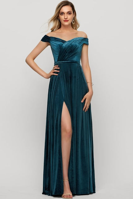 Robe Trapèze Velours Émeraude - gallery 3