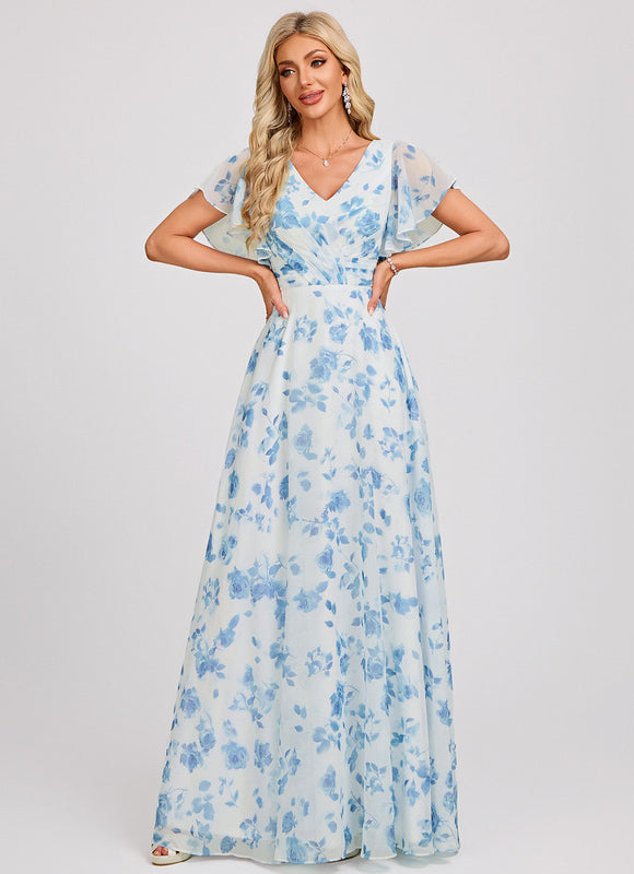 Robe Trapèze Mousseline Fendue - gallery 2