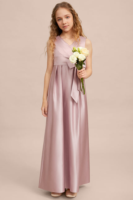 Robe Trapèze Satinée Rose - gallery 3
