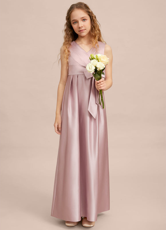 Robe Trapèze Satinée Rose - gallery 3