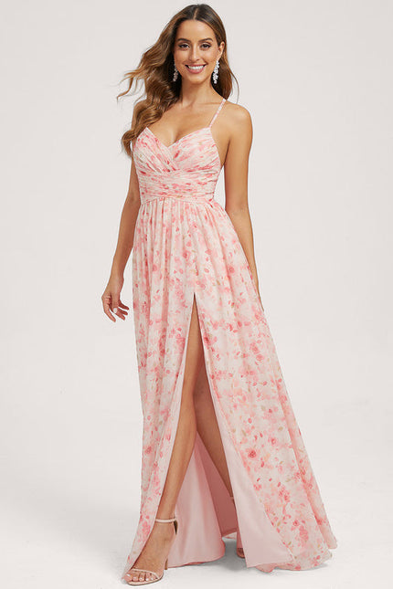 Robe Trapèze Longue Beige Élégante - gallery 3