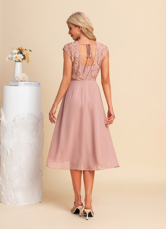 Robe Trapèze Violet Éthéré - gallery 1