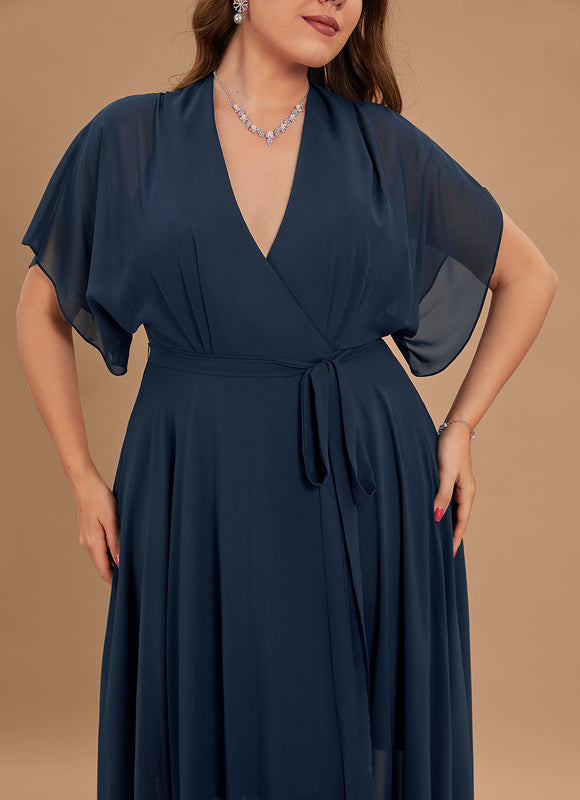 Robe Trapèze Longue Beige Élégante - gallery 5