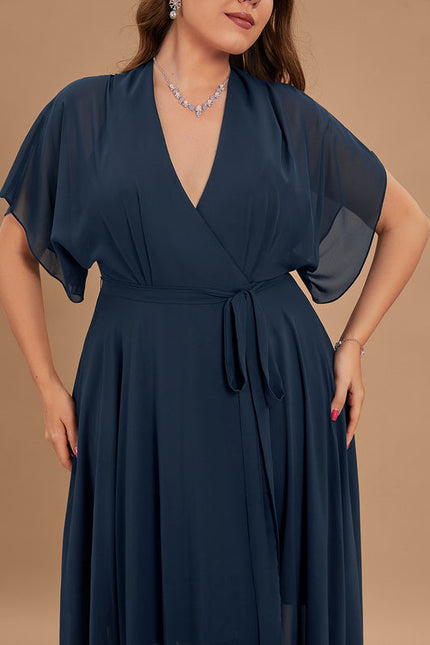 Robe Trapèze Longue Beige Élégante - gallery 5