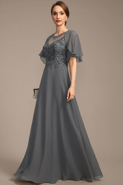 Robe Trapèze Longue Violetée - gallery 3