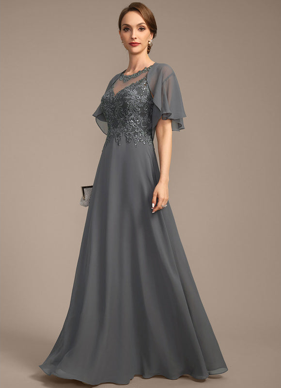 Robe Trapèze Longue Violetée - gallery 3