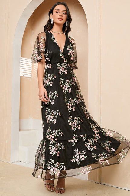 Robe Trapèze Lune Florale - gallery 2