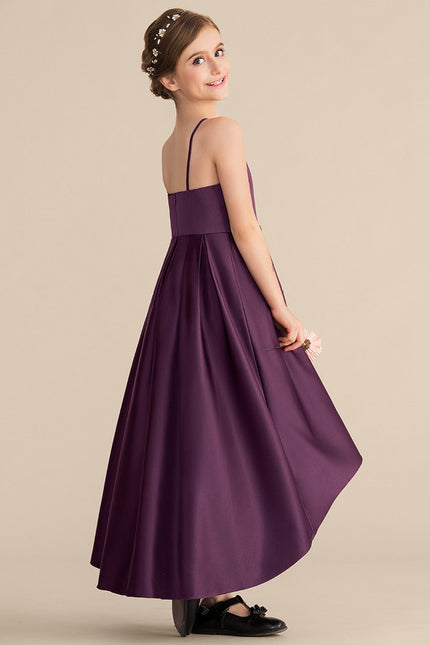 Robe Trapèze Satin Bleuté Élégante - gallery 1